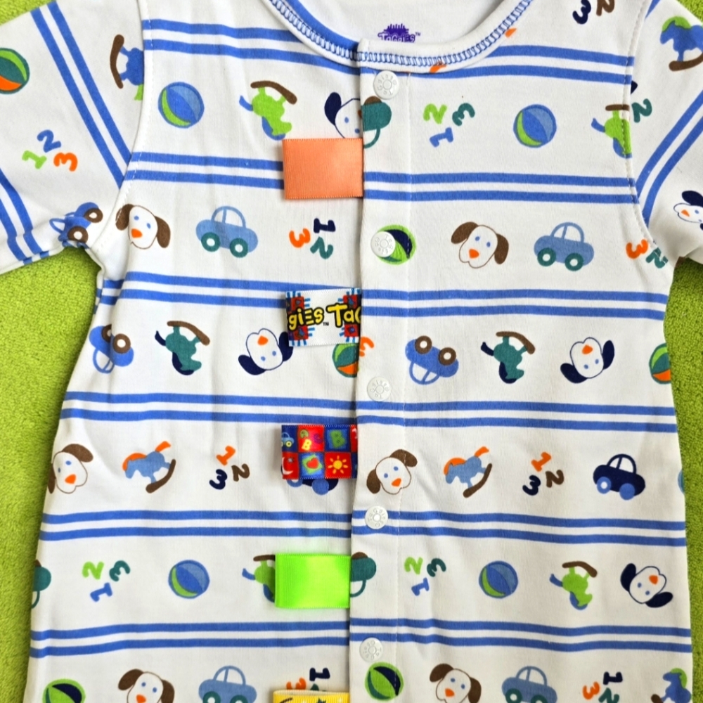 NWT 3-6M Sleep + Play Footies TaGgiES One-piece 100% Cotton BABY  BOYS (Q1)